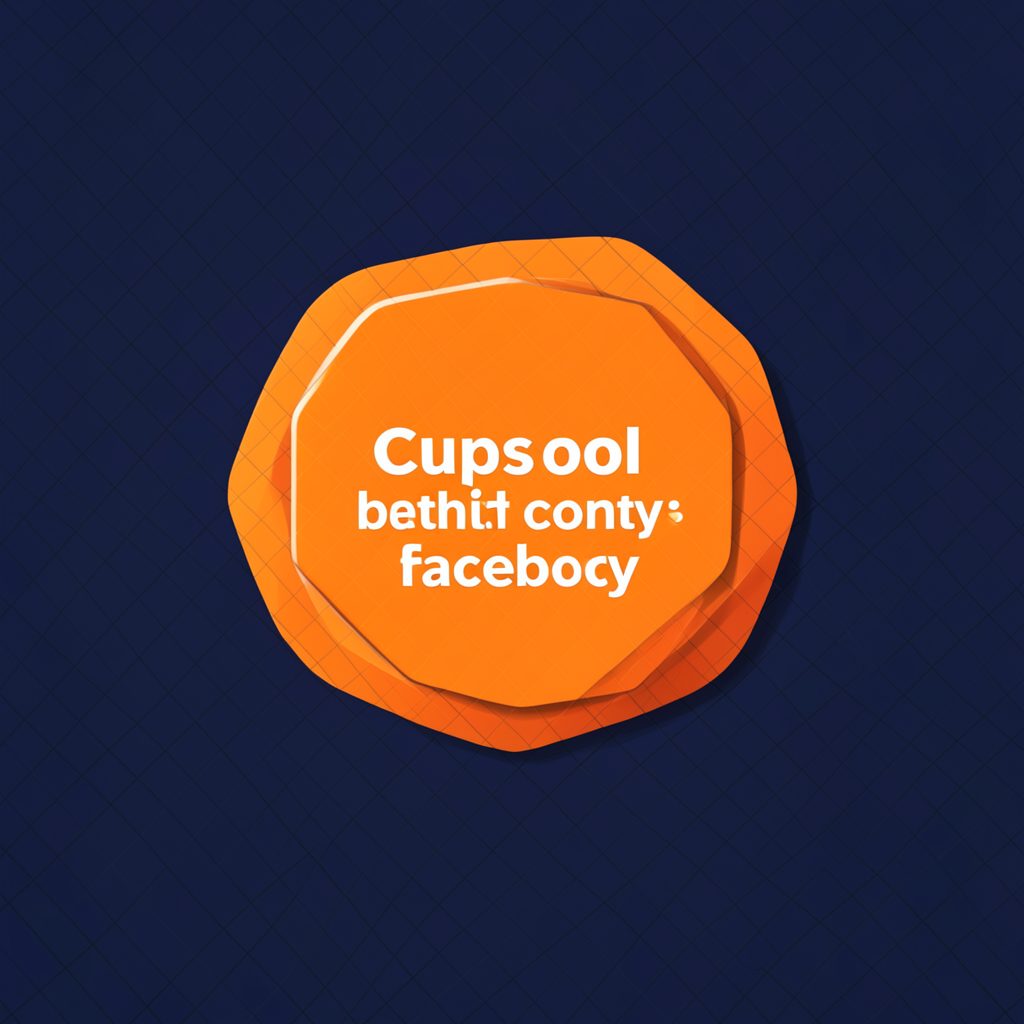 A Facebook cover design with a dark navy backdrop, vibrant orange call-to-action badge, and a subtle grid pattern overlay.