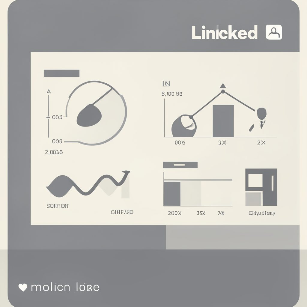 A LinkedIn post graphic in muted professional tones of slate and cream, with clean data-visualization-style iconography.